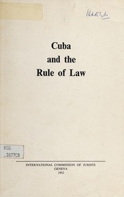 Cover of: Cuba and the rule of law.