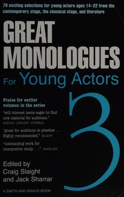 Cover of: Great Monologues For Young Actors Volume III