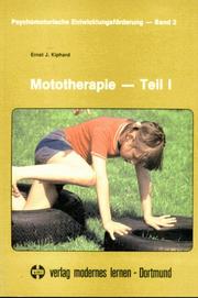 Cover of: Mototherapie 1.