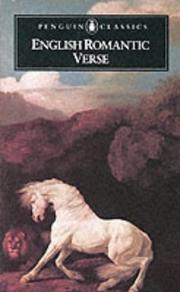 Cover of: English Romantic Verse