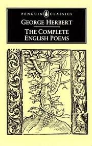 Cover of: The complete English poems by George Herbert