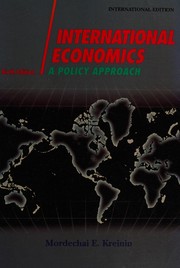 Cover of: International economics by Mordechai Elihau Kreinin