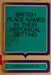 Cover of: British place-names in their historical setting