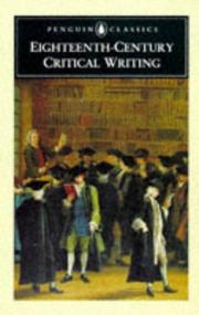 Cover of: Augustan Critical Writing