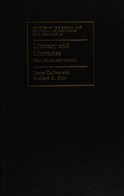 Cover of: LITERACY AND LITERACIES: TEXT, POWER, AND IDENITY.
