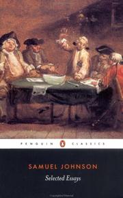 Cover of: Selected essays by Samuel Johnson