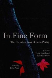 Cover of: In fine form: the Canadian book of form poetry