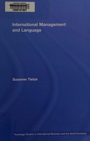 Cover of: International Management and Language
