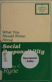 Cover of: What you should know about social responsibility