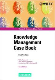 Knowledge management case book : Siemens best practises