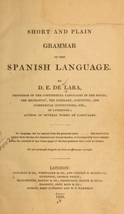 Short and plain grammar of the Spanish language by D. E. de Lara