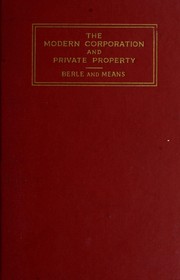 Cover of: Modern corporation and private property