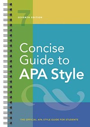 Concise Guide to APA Style by American Psychological Association