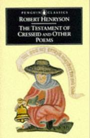 Cover of: The Testament of Cresseid and other poems