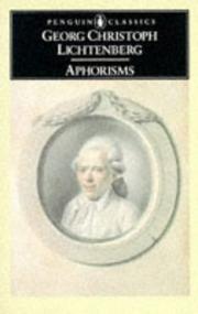 Aphorismes by Georg Christoph Lichtenberg, Albert Leitzmann