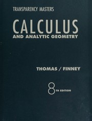Cover of: Calculus and analytic geometry: Transparency masters