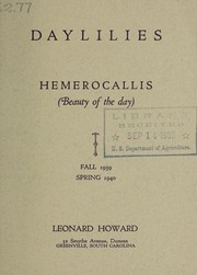 Cover of: Daylilies: hemerocallis (beauty of the day) : fall 1939 spring 1940