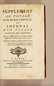 Cover of: Supplément au voyage de M. de Bougainville: ou Journal d'un voyage autour du monde, fait par MM. Banks & Solander, anglois, en 1768, 1769, 1770, 1771