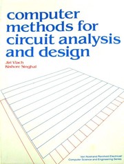 Cover of: Computer methods for circuit analysis and design by Jiri Vlach