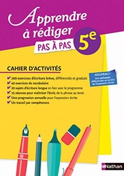 Cover of: Apprendre à rédiger - cahier élève - 5e - 2015