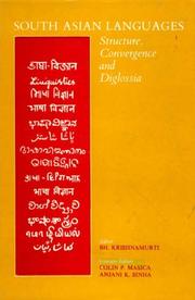 Cover of: South Asian languages: structure, convergence, and diglossia