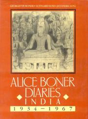 Cover of: Alice Boner diaries: India 1934-1967