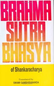 Cover of: Brahma Sutra Bhasya by Sankaracarya.