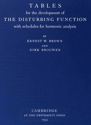 Cover of: Tables for the development of the disturbing function with schedules for harmonic analysis