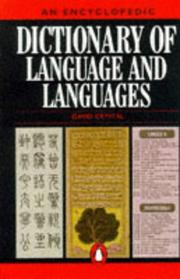 An encyclopedic dictionary of language and languages