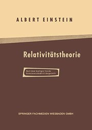 Cover of: Über die spezielle und die allgemeine Relativitätstheorie
