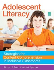 Cover of: Adolescent Literacy by Richard T. Boon, Richard T. Boon, Vicky G. Spencer