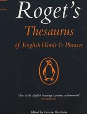 Roget's thesaurus of English words and phrases