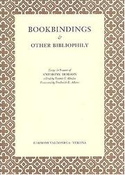 Cover of: Bookbindings & other bibliophily: essays in honour of Anthony Hobson