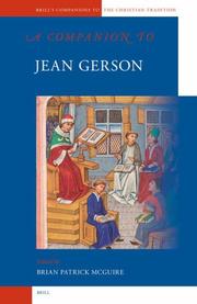 Cover of: A Companion to Jean Gerson (Brill's Companions to the Christian Tradition)