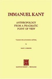 Cover of: Anthropology from a pragmatic point of view