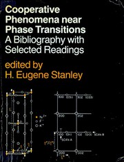 Cover of: Cooperative phenomena near phase transitions by Samuel A. Goldblith