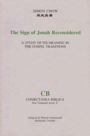 Cover of: The sign of Jonah reconsidered by Simon Chow