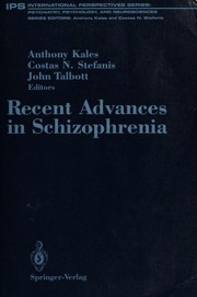 Cover of: Recent advances in schizophrenia