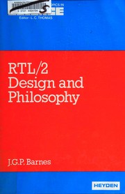 Cover of: RTL/2 design and philosophy
