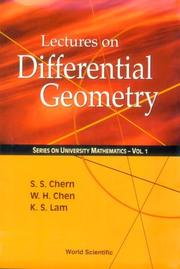 Cover of: Lectures on differential geometry