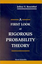 First Look at Rigorous Probability Theory by Jeffrey S. Rosenthal