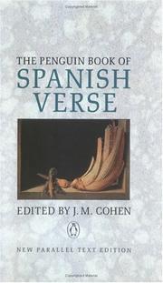 Cover of: The Penguin book of Spanish verse by introduced and edited by J.M. Cohen ; with plain prose translations of each poem.