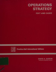 Operations strategy by David A. Garvin