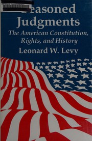 Cover of: Seasoned judgments by Leonard Williams Levy