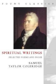 Cover of: Spiritual Writings Selected Poems and Pros (Fount Classics) by Samuel Taylor Coleridge