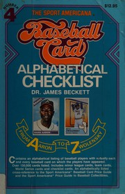 Cover of: Sport Americana Series: Alphabetical Baseball Card Checklist No. 4