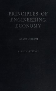 Cover of: Principles of engineering economy