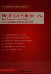 Cover of: Health and Safety Law by Samantha Walker