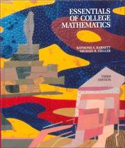 Cover of: Essentials of college mathematics for business, economics, life sciences, and social sciences