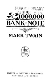 Cover of: The 1,000,000 Pound Bank-Note